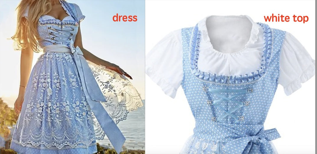 Robe longue à lacets imprimée à manches courtes et motif bière de Munich pour Halloween