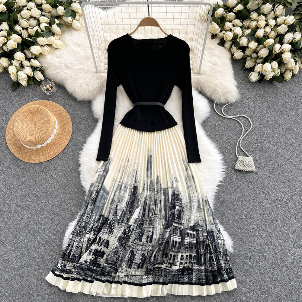 Robe de mode française du début de l'automne