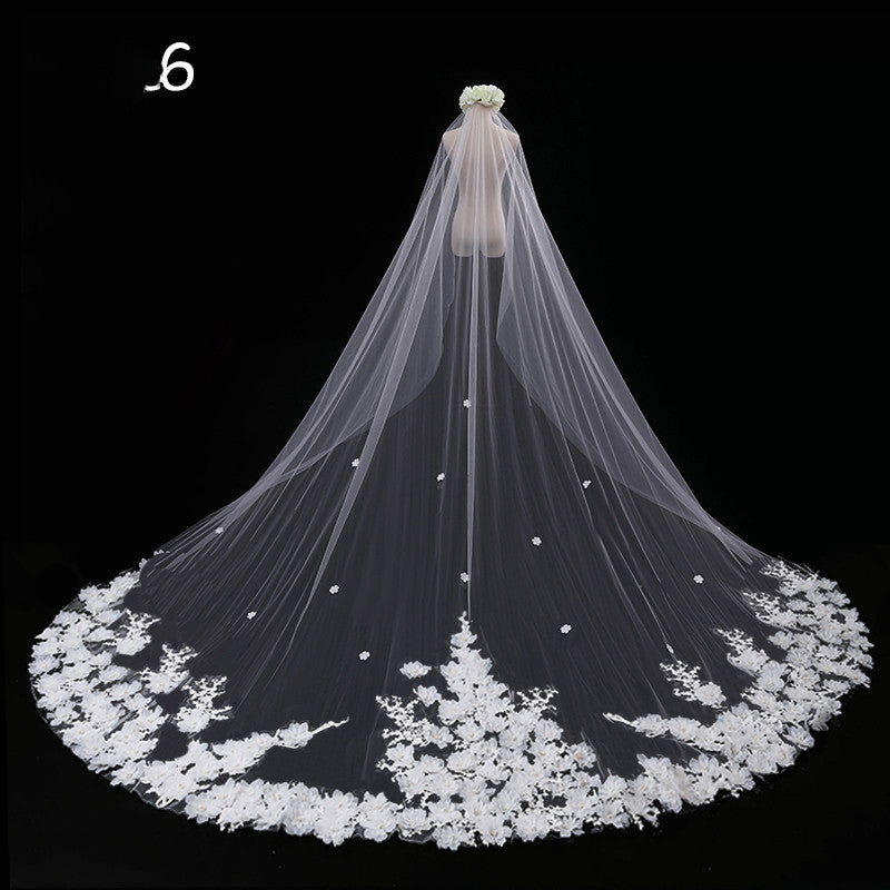 Novia Wedding Master Velo de novia Largo Cola larga