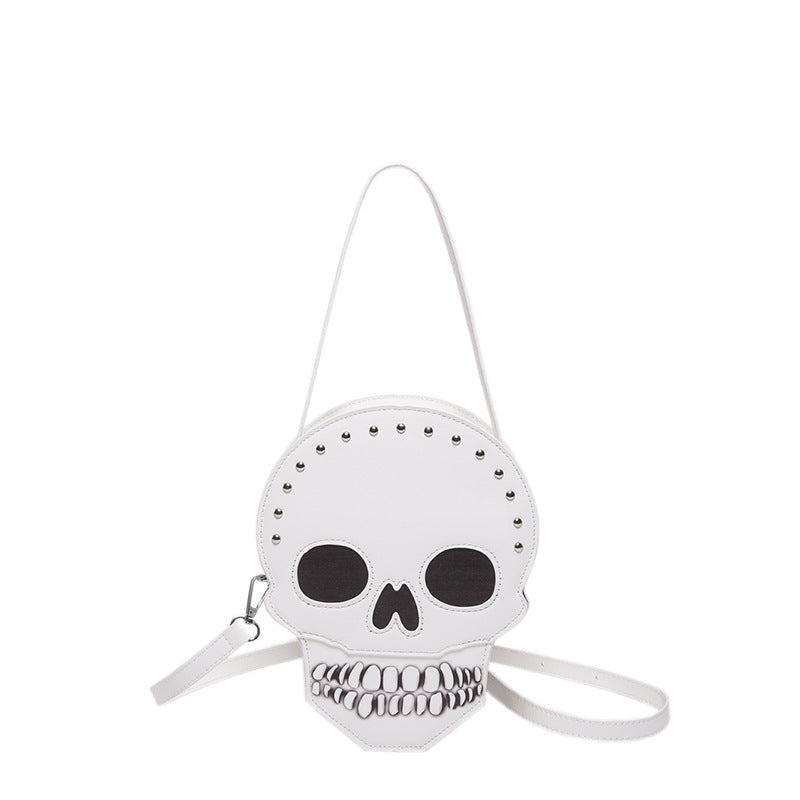 Sac bandoulière motif tête de mort pour Halloween, sac messager amusant et mignon, sac à bandoulière créatif pour femmes