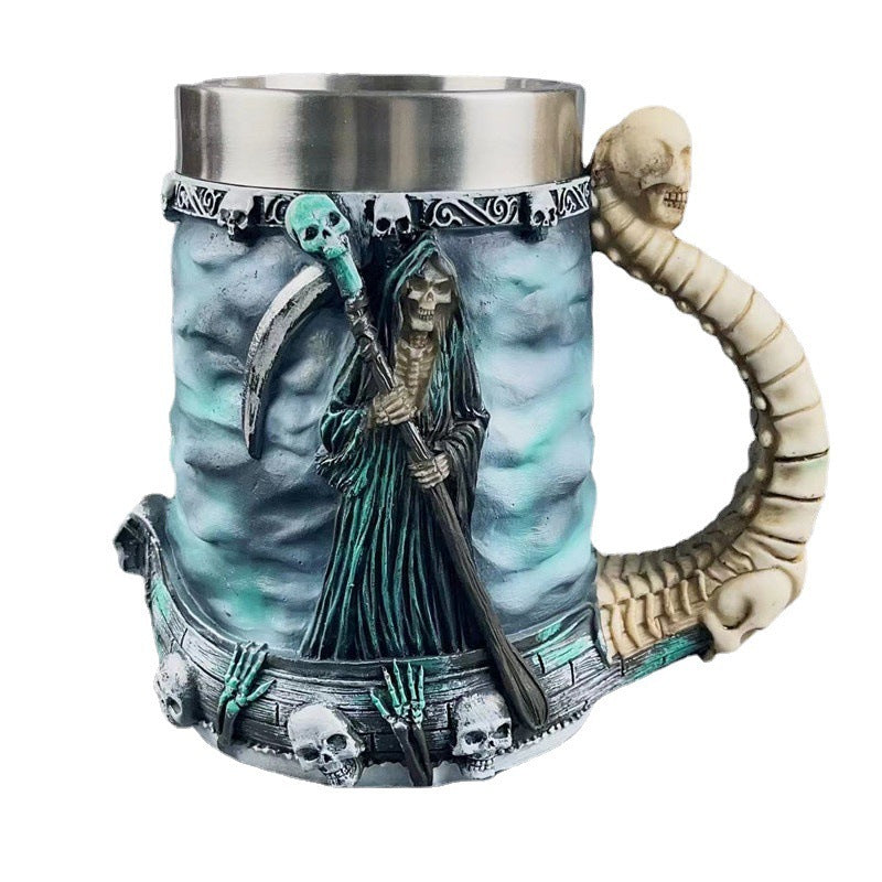 Taza creativa con forma de calavera de barco de la muerte de estilo europeo y americano