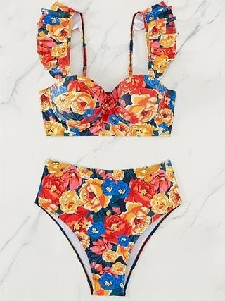 Traje de baño Huludao con bikini y tirantes ajustados
