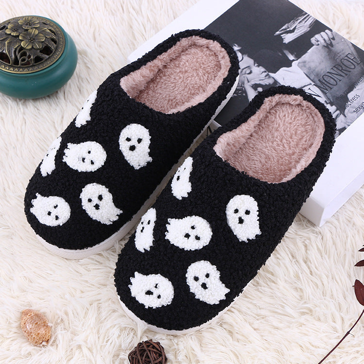 Chaussons en coton avec motif fantôme mignon et dessin animé