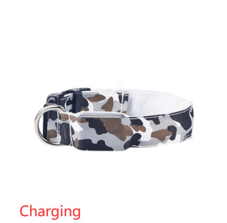 Collar luminoso para perros con diseño de camuflaje para mascotas