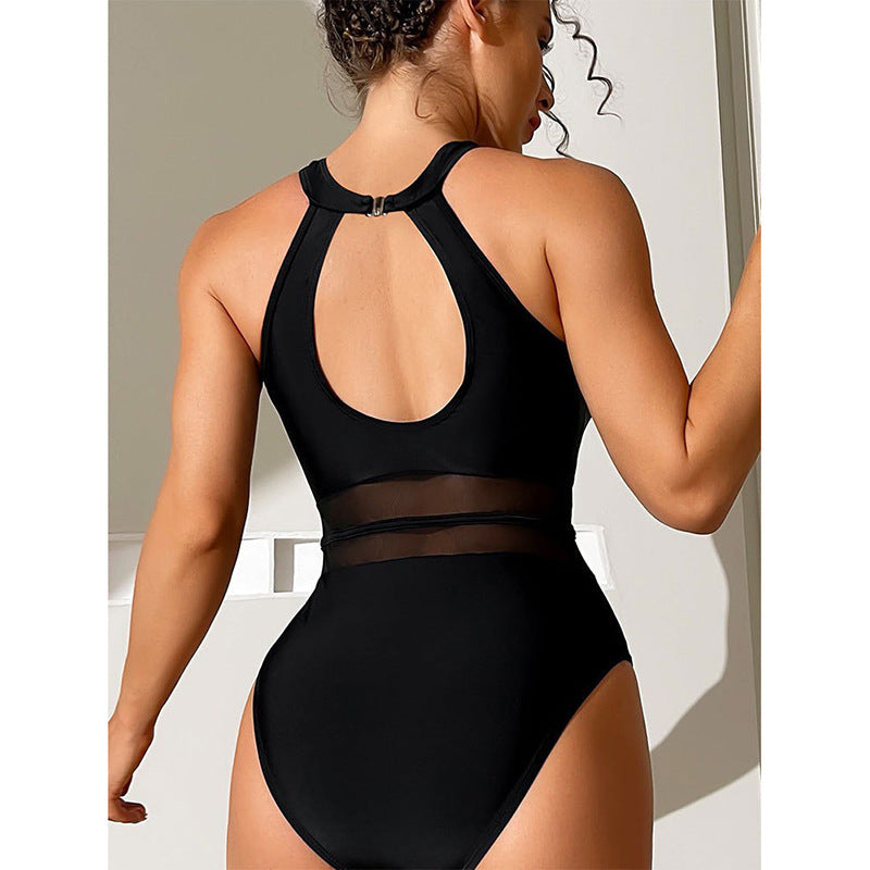 Traje de baño de malla para mujer sin espalda de moda