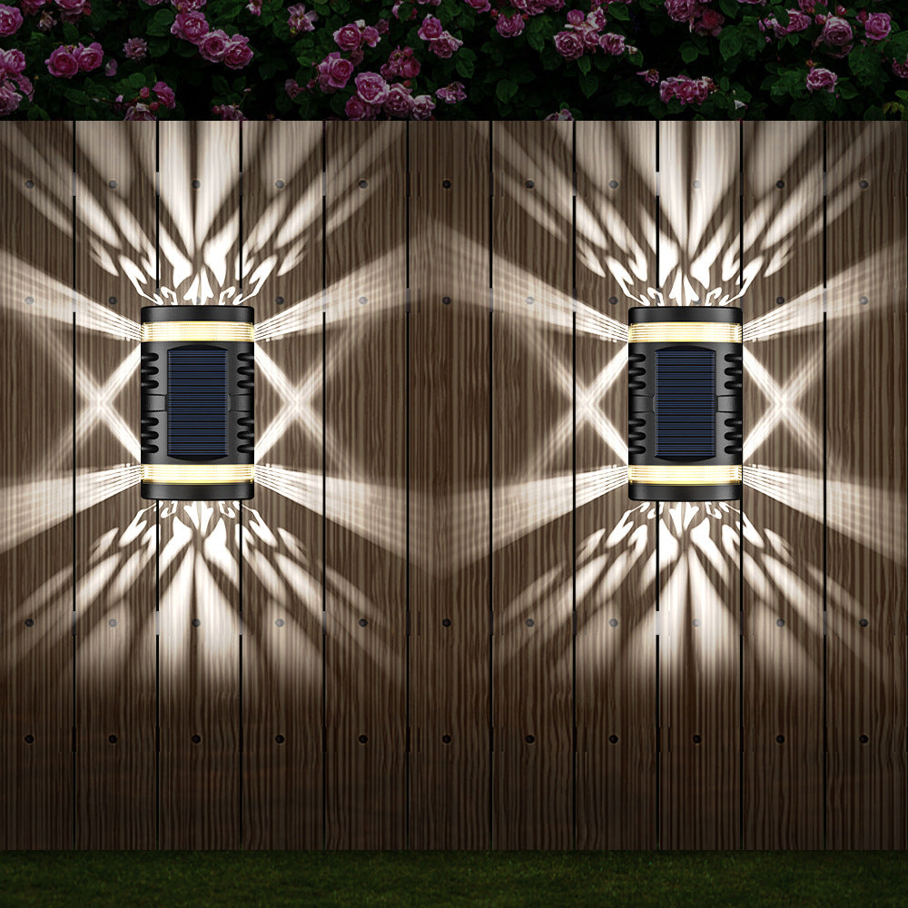 Práctico jardín al aire libre impermeable luz de pared solar