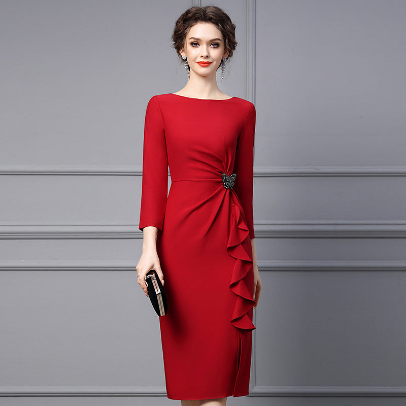 Fashion Ruffled Bow Waist Skirt