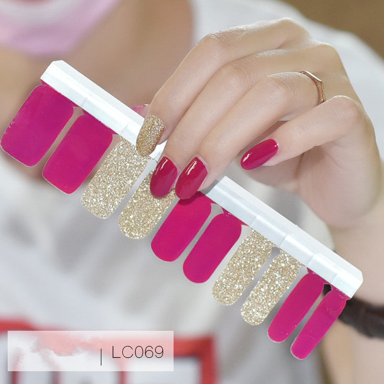 Autocollants pour ongles complets, autocollants pour ongles, film dégradé de couleurs pures pour enfants et femmes enceintes