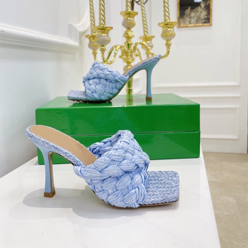 Nouveaux vêtements d'extérieur tissés à talons hauts pour femmes
