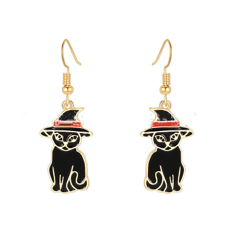 Boucles d'oreilles de la série Halloween, personnalité amusante