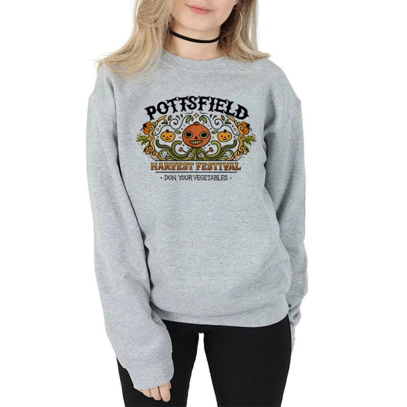 Sweats à imprimé citrouille d'Halloween pour femmes