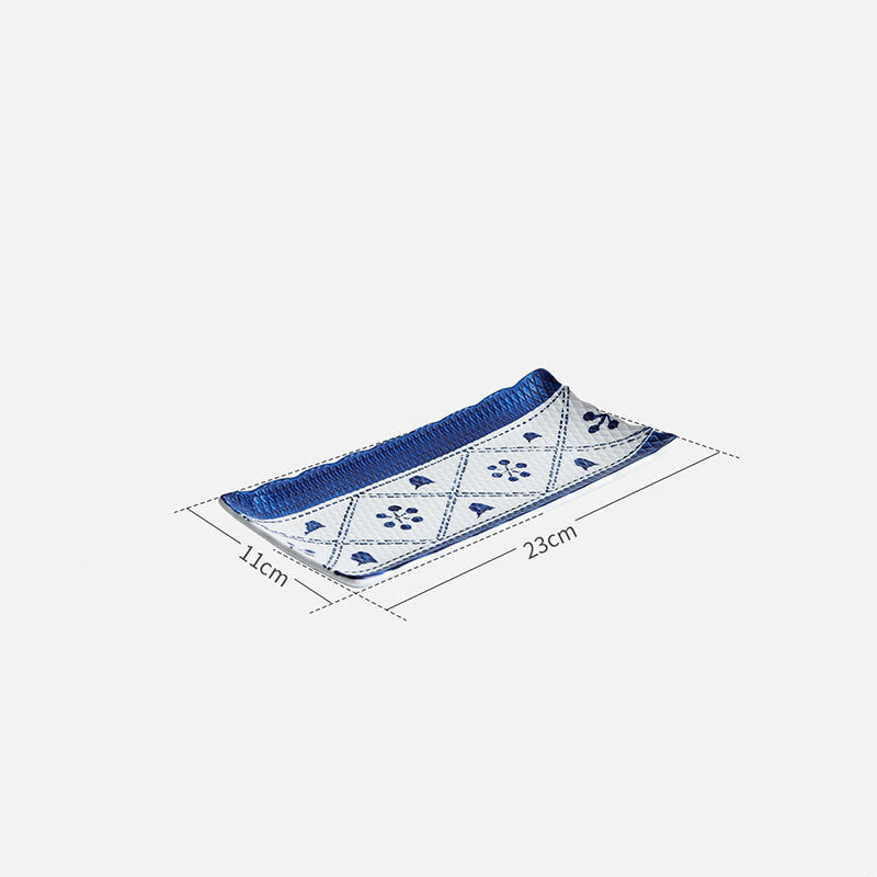 Nouvelle assiette à sushi rectangulaire créative chinoise