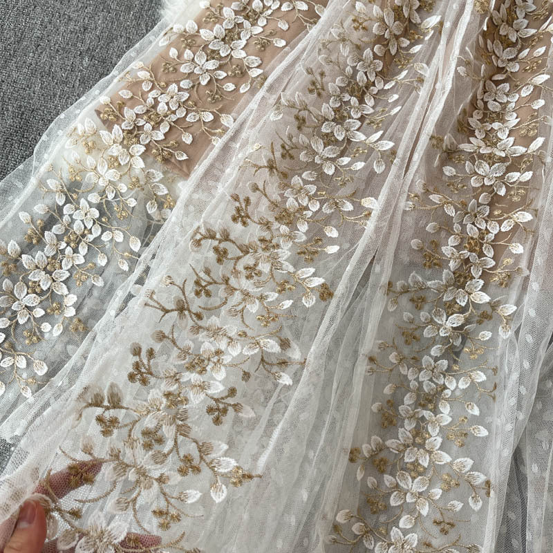 Robe à fleurs mi-manches pour femme haut de gamme