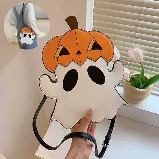 Sacs à bandoulière d'Halloween créatifs en 3D avec motif citrouille et fantôme, sacs mignons pour femmes, porte-monnaie pour téléphone portable, sacs à bandoulière fantaisie personnalisés pour bonbons