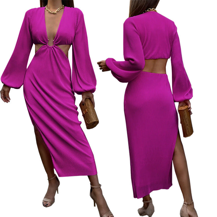 Vestidos de mujer sin cintura plisados prensados