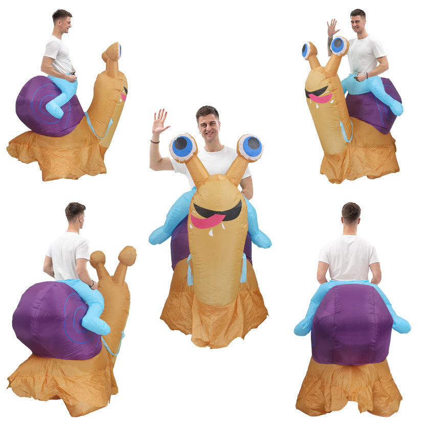 Déguisement d'Halloween, déguisement gonflable en forme d'escargot, accessoire de maquillage amusant pour fête