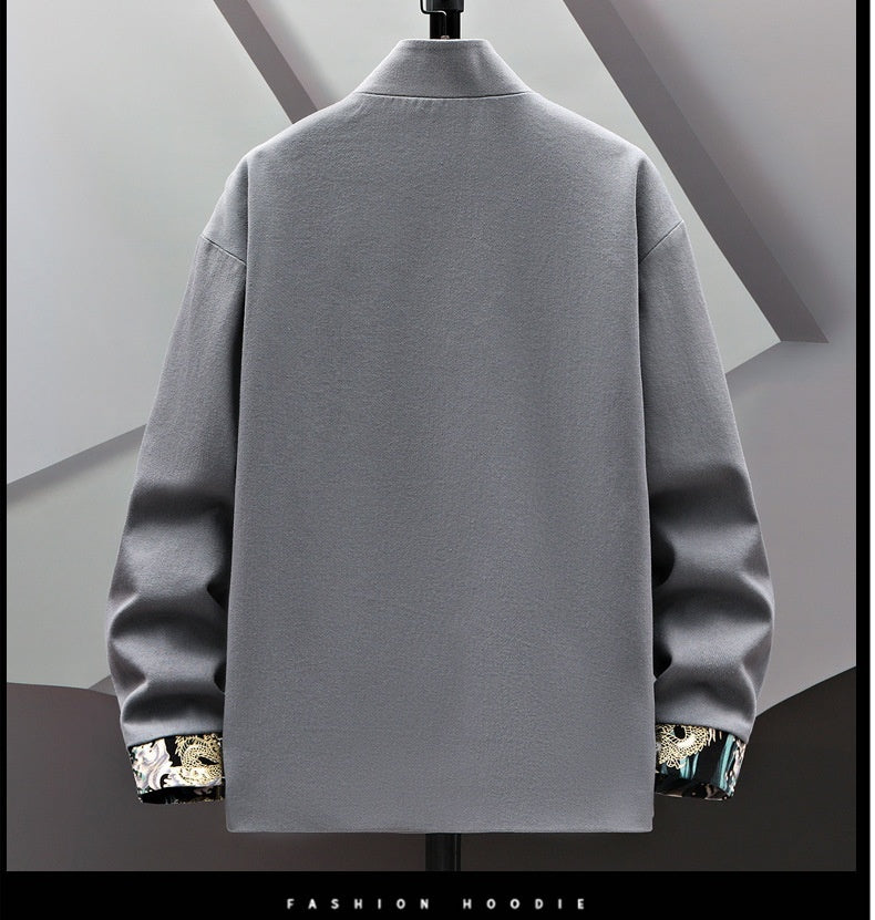 Manteau chinois brodé avec boucle de costume chinois