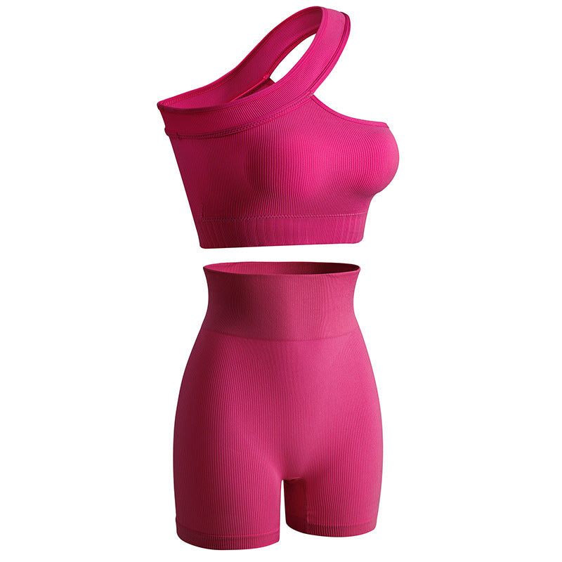 Sujetador push up sin costuras europeo y americano, ropa interior para mujer, traje deportivo de fitness a prueba de golpes con hombros descubiertos