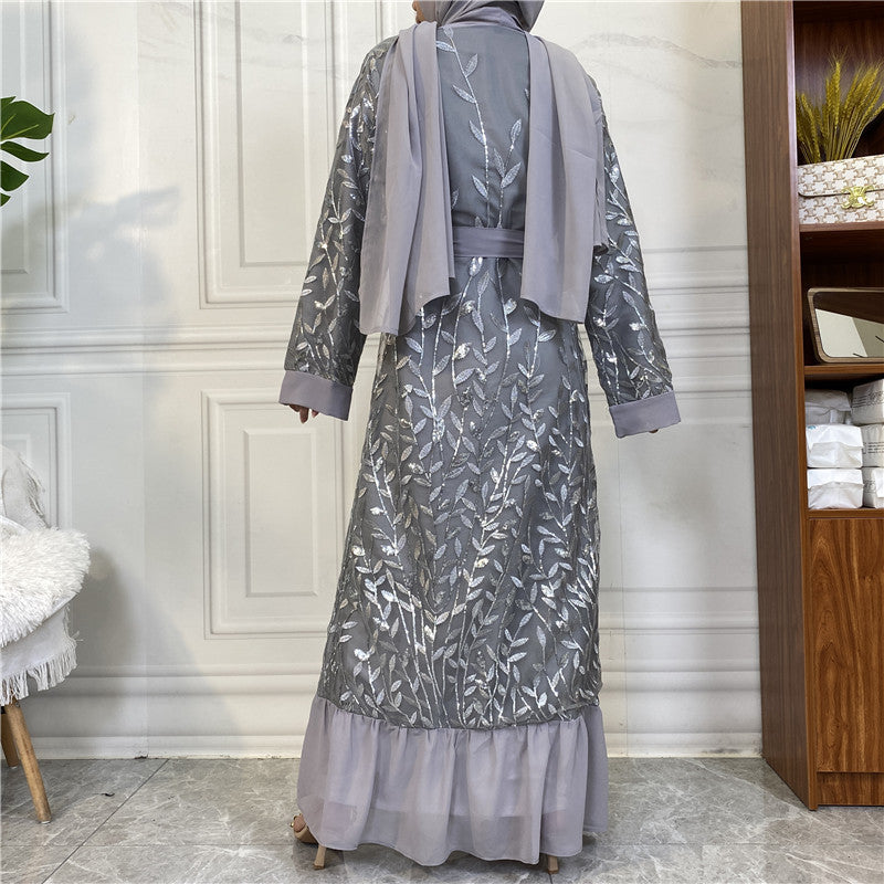 Cardigan en dentelle à la mode du Moyen-Orient