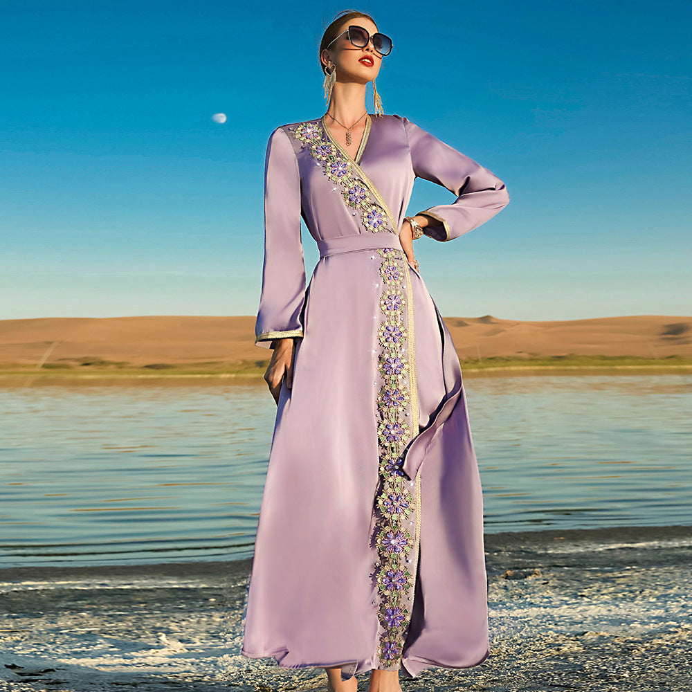 Robe de voyage en filet de style Dubaï
