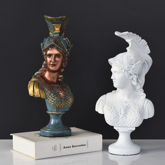 Statue de sculpture de la déesse grecque Athéna en plâtre et résine, ornement d'ange