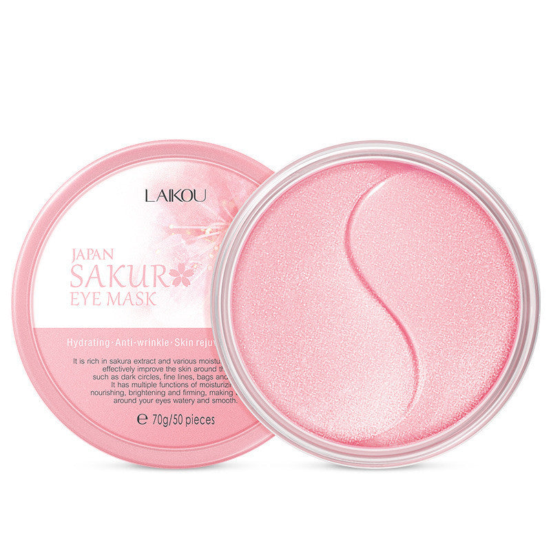 Masque contour des yeux à la fleur de cerisier, 50 pièces, hydratant et nourrissant pour les yeux