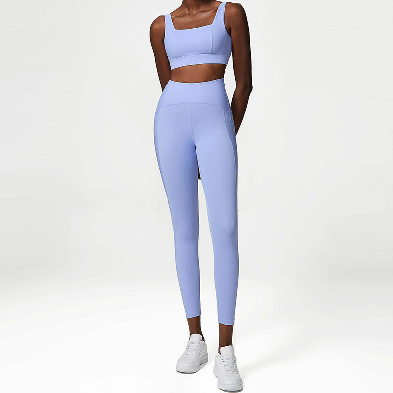 Trajes de yoga para mujer Ropa deportiva color nude