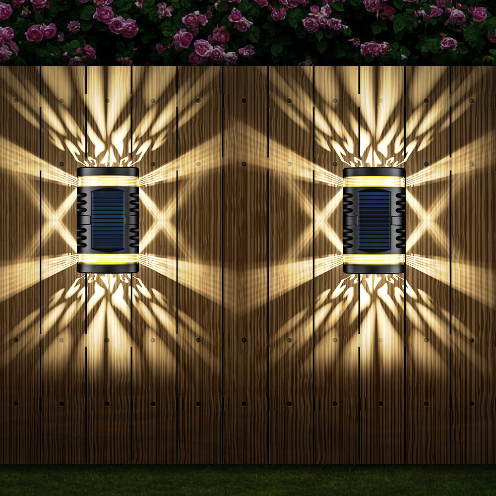 Práctico jardín al aire libre impermeable luz de pared solar