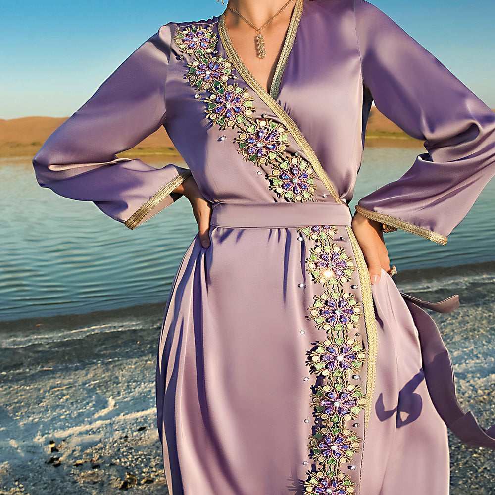 Robe de voyage en filet de style Dubaï