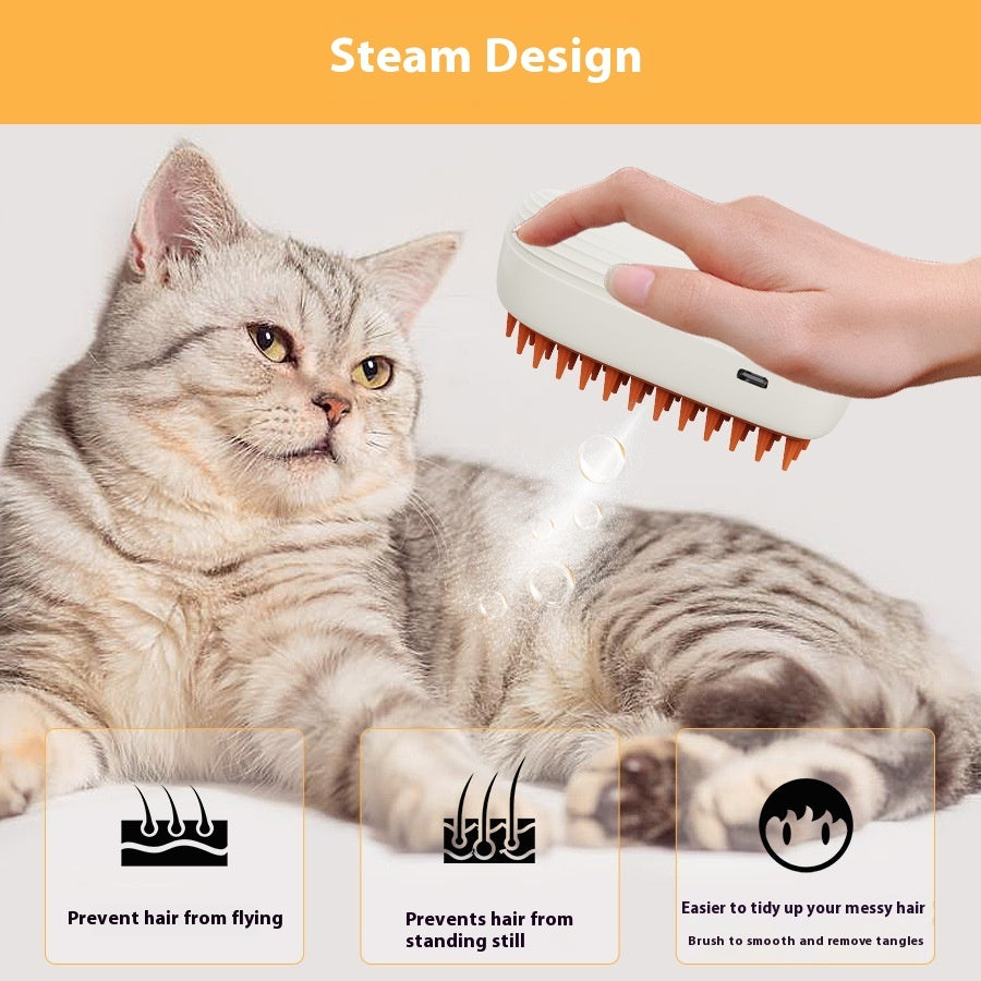 Peigne de massage à vaporiser pour animaux de compagnie Peigne à vapeur pour chat Produits pour animaux de compagnie