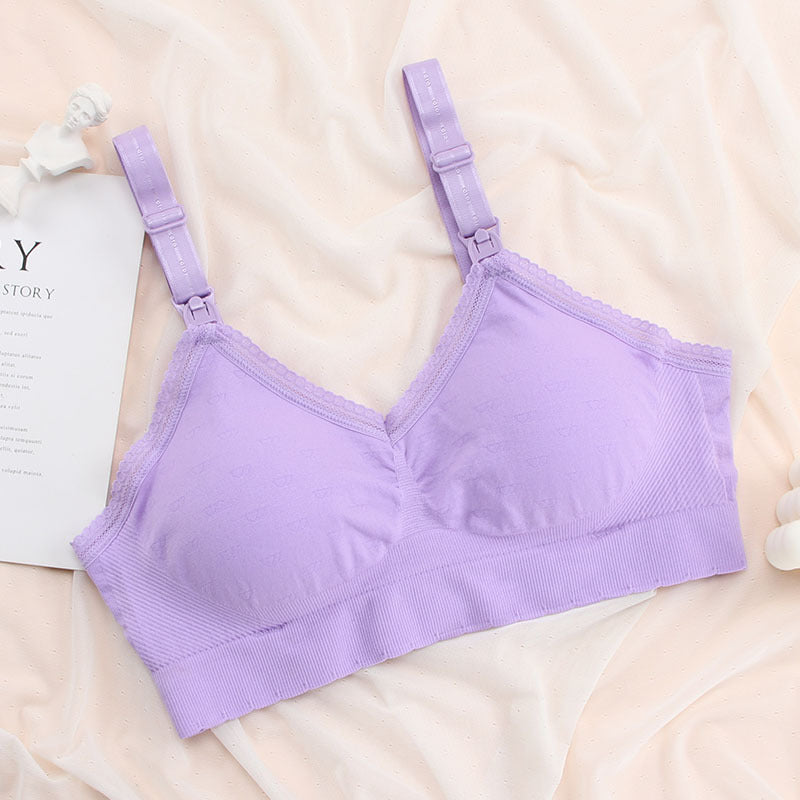 Soutien-gorge d'allaitement en dentelle boutonnée sur le devant