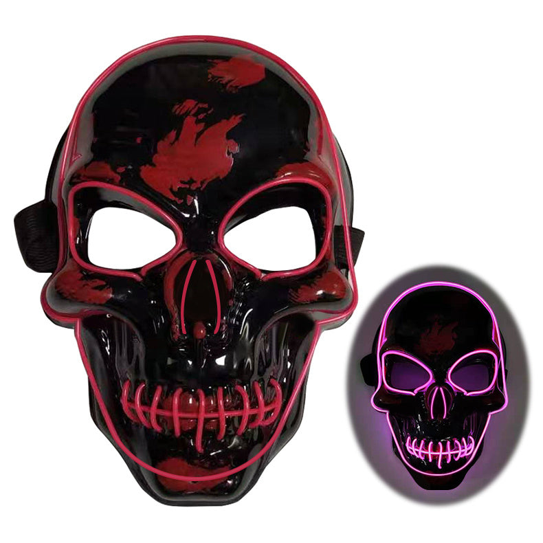 Masque squelette d'Halloween à LED