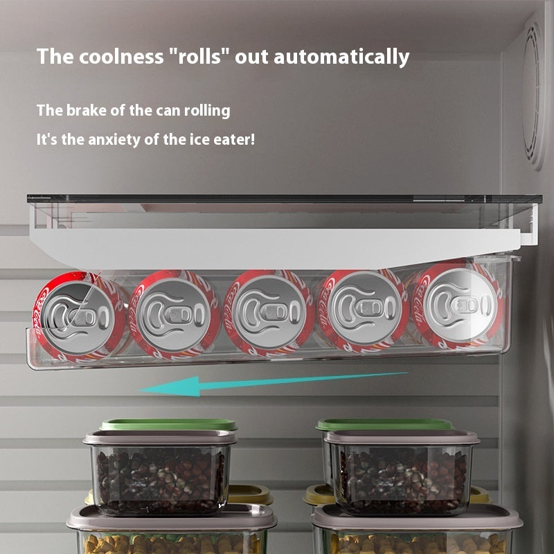 Caja de almacenamiento para latas rodantes, para colgar cerveza, bebidas, cola, refrigeradores, etc.