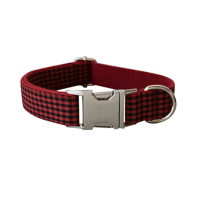 Accessoires en alliage de coton à carreaux rouges et noirs