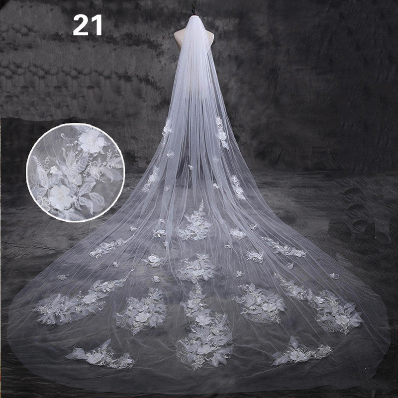 Novia Wedding Master Velo de novia Largo Cola larga