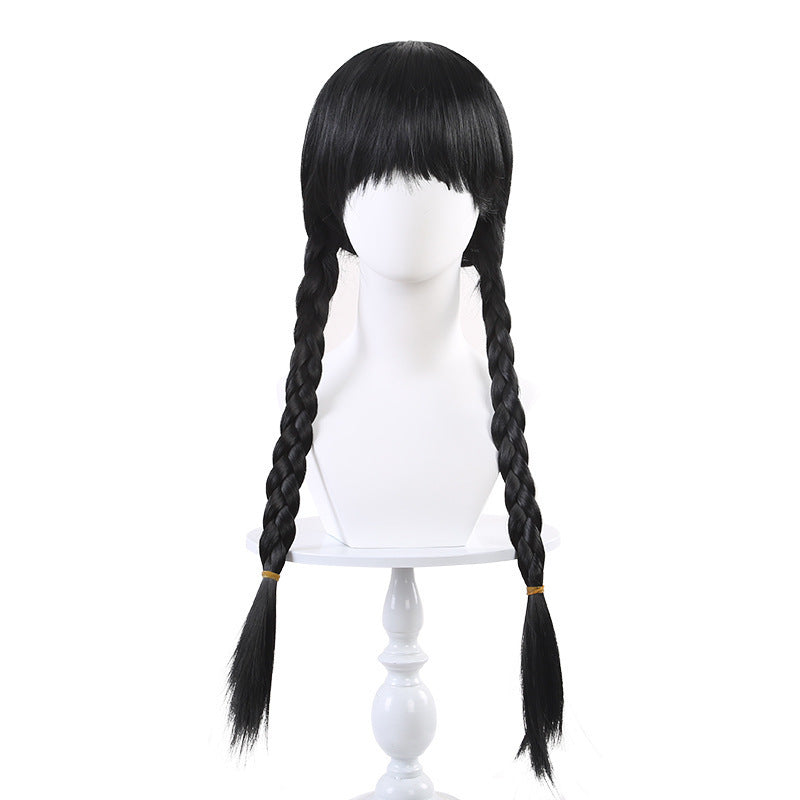 Costume de cosplay Halloween Mercredi Robe noire
