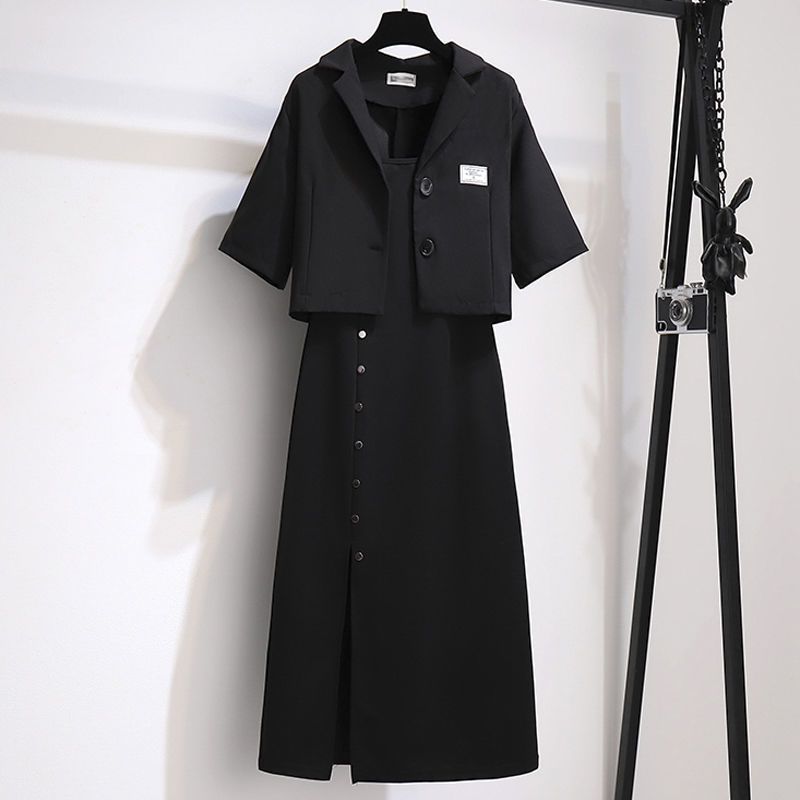 Ensemble deux pièces pour femme, robe moulante amincissante