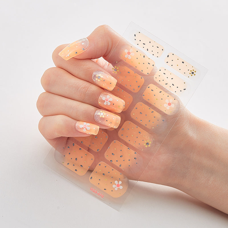 Película de aceite para uñas con proceso de dorado láser 3D