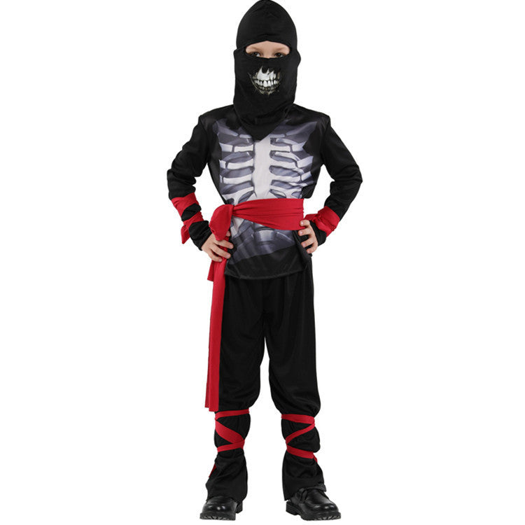 Costume d'Halloween pour petit garçon, déguisement de carnaval, jeu magique B-0192, crâne
