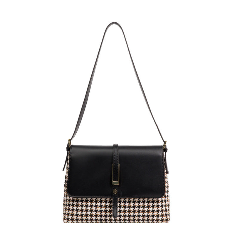 Winter Leopard Print Color Matching Simple Small Square Bag
