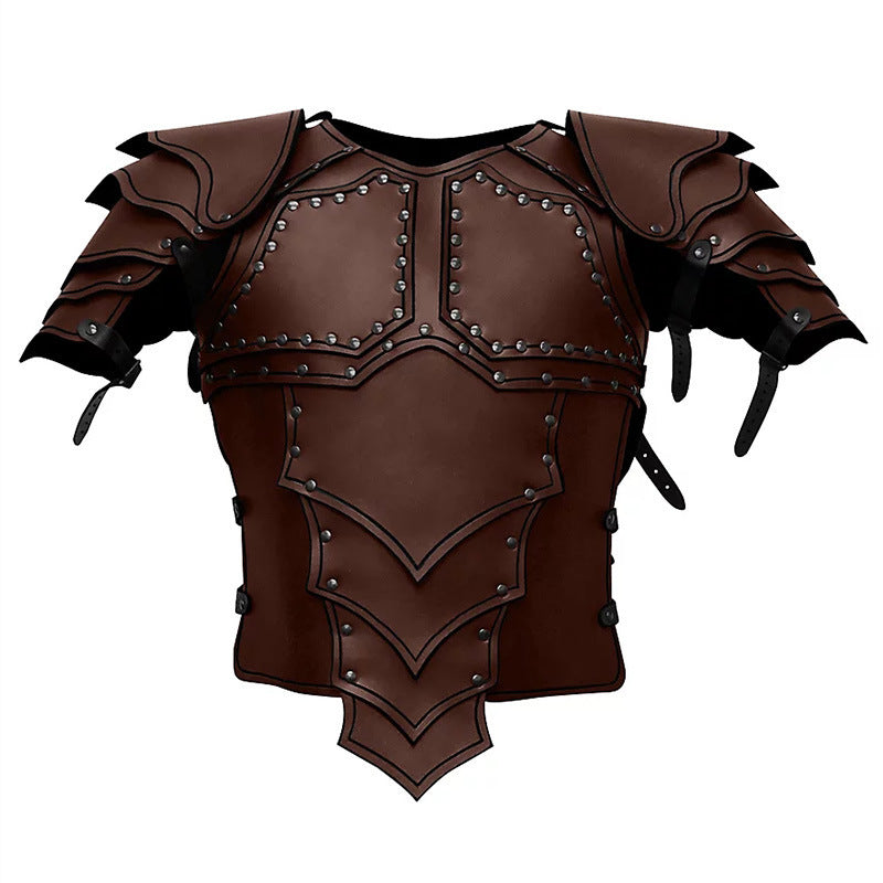 Costume d'anime réaliste, armure de samouraï, vêtements en cuir synthétique pour hommes