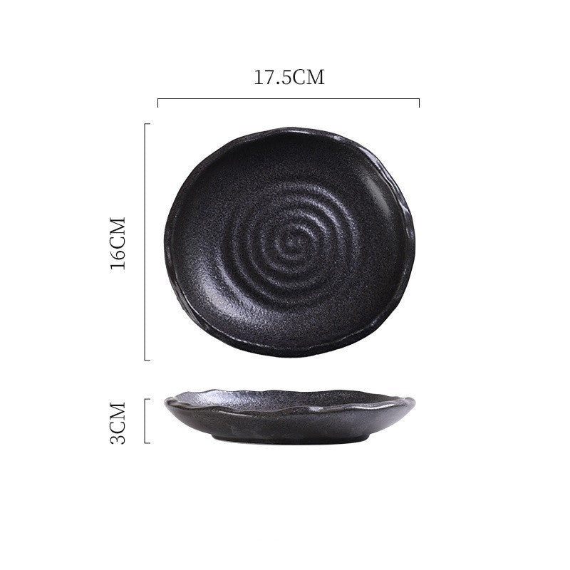 Plato de cerámica Irregular para aperitivos de Sushi, plato de guarnición para el hogar, vajilla creativa para restaurante