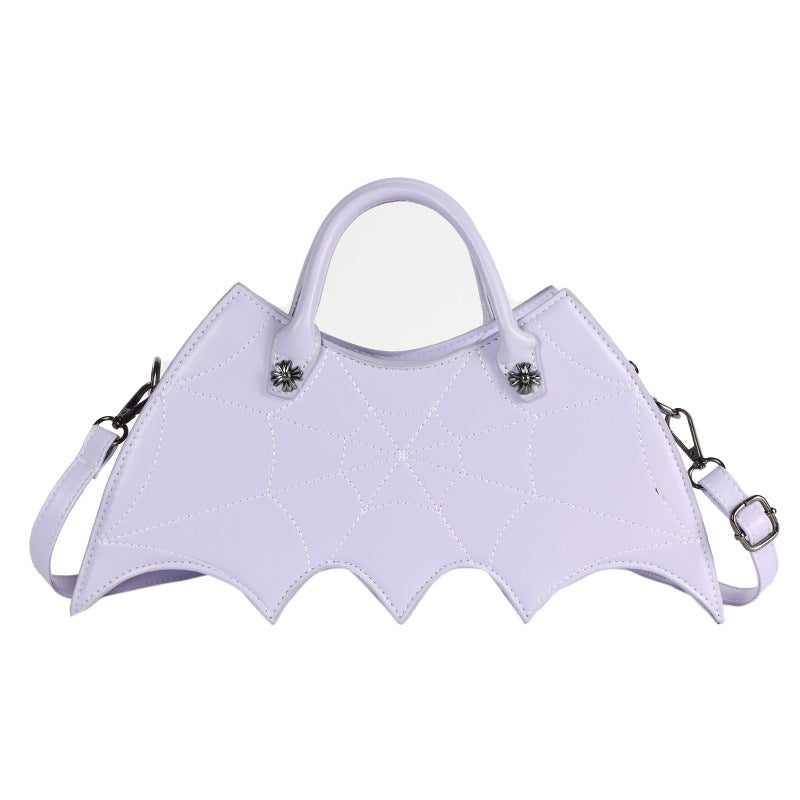 Sacs à bandoulière en forme de toile d'araignée pour Halloween, sacs à main en PU de style Batgirl Tide, sac messager à la mode