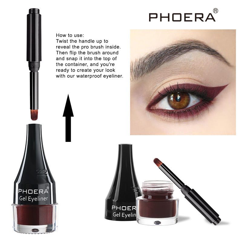 PHOERA Delineador de ojos de diez colores Delineador de ojos