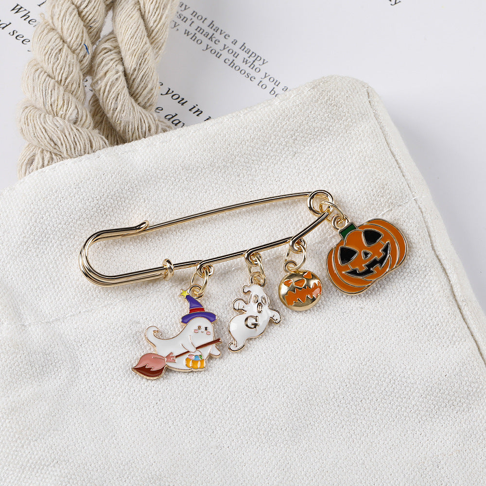 Broche citrouille amusante d'Halloween