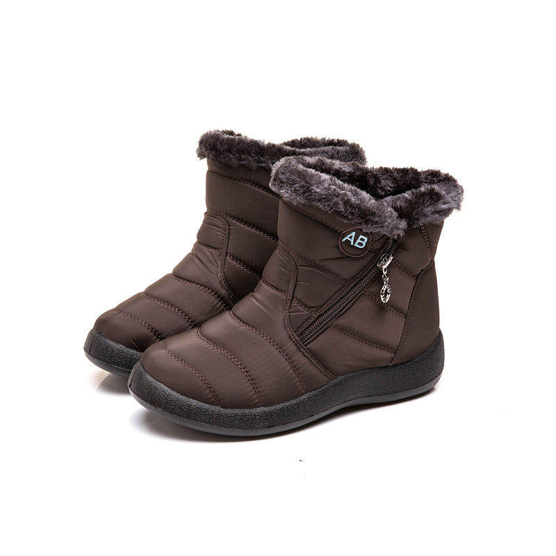 Botas de nieve impermeables, cálidas y afelpadas, para invierno, botines casuales y ligeros
