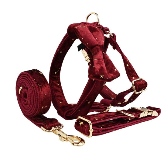 Collier pour chien en tissu velours