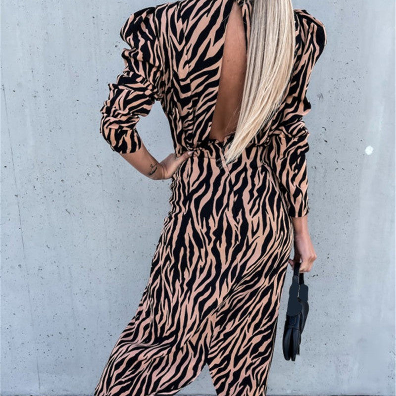 Robe irrégulière à imprimé élégant pour femme