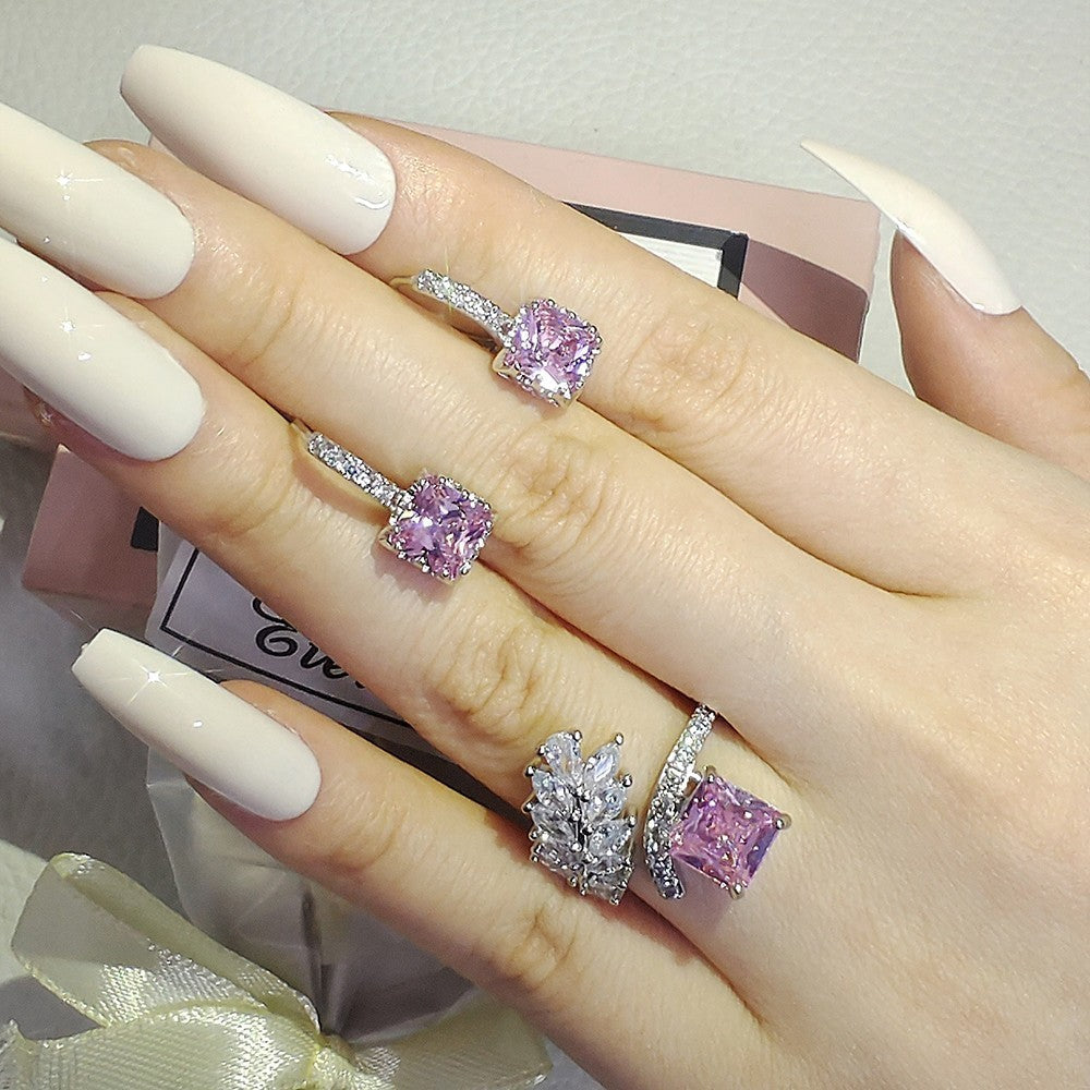Traje de joyería ajustable con corte de flor de hielo