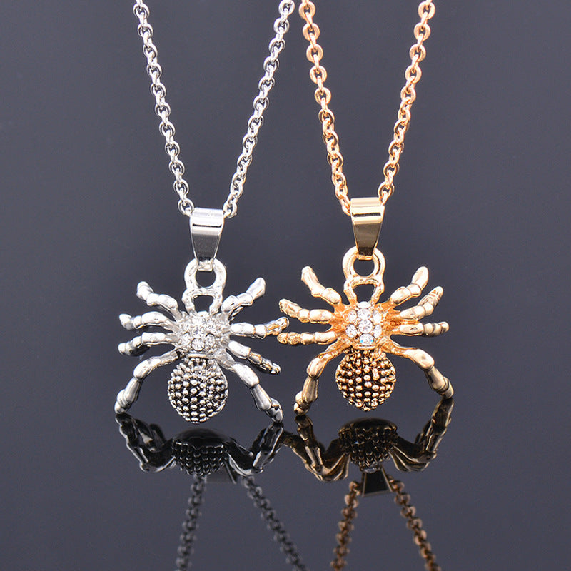 Collier araignée pour femme et homme, bijoux fantaisie